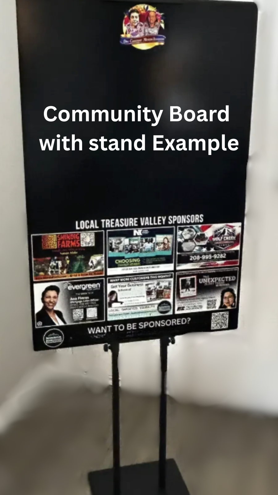 example of community board with stand